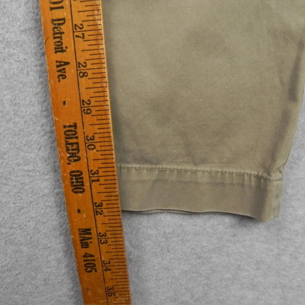 Banana Republic Fulton Chino Mens 32x34 Slim Fit Khaki Tan Cotton Pants Trousers